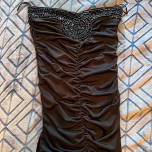 BEADED BLACK COCKTAIL DRESS